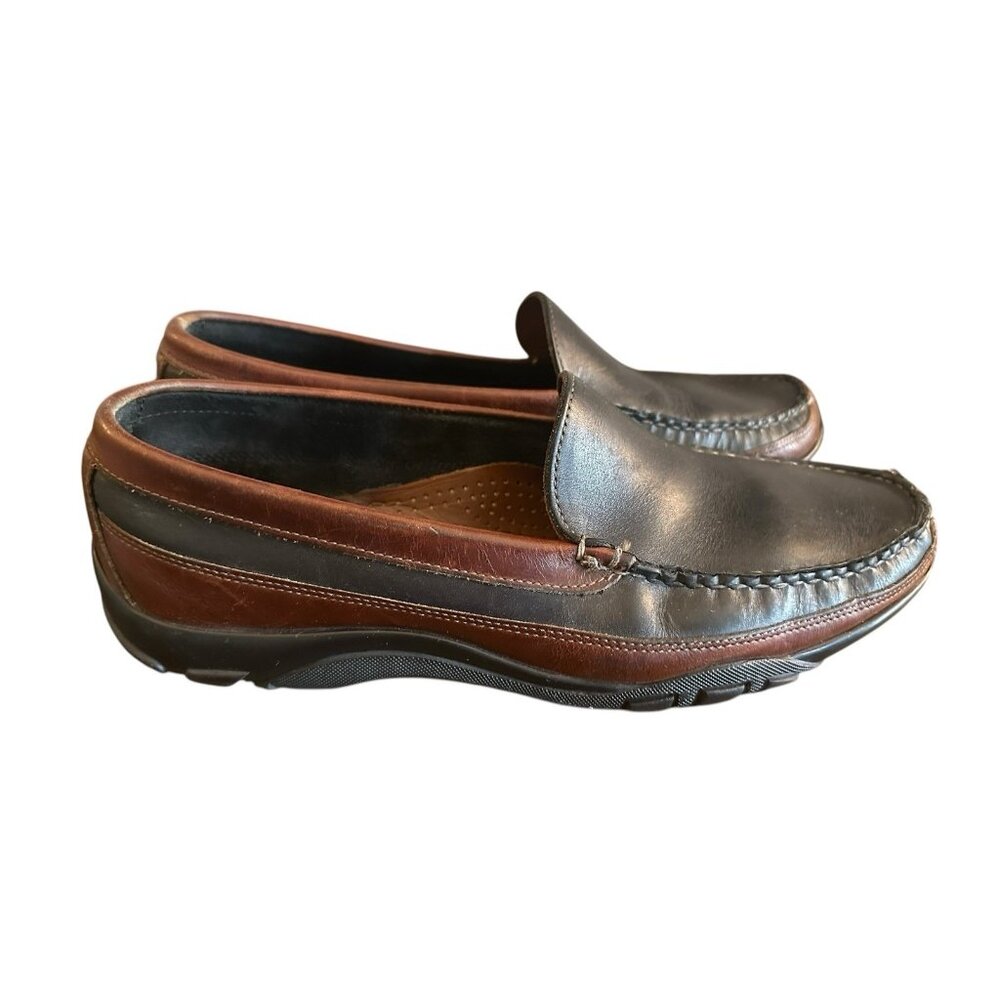 Allen Edmonds Mens Boulder Loafers Sz 10‎ E Black Brown Leather Driving Shoes